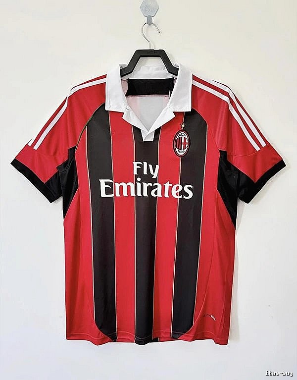 AC Milan Classic Retro soccer jersey Red Black Striped with Travel-Friendly Style