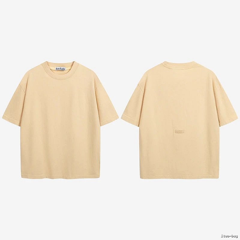 Acne Studios 2090-80 Yellow Style Ac908040 Stockholm Logo T-Shirt Match Day