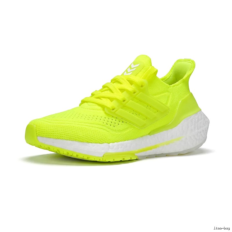 Adidas Ultraboost fluorescent yellow running shoes