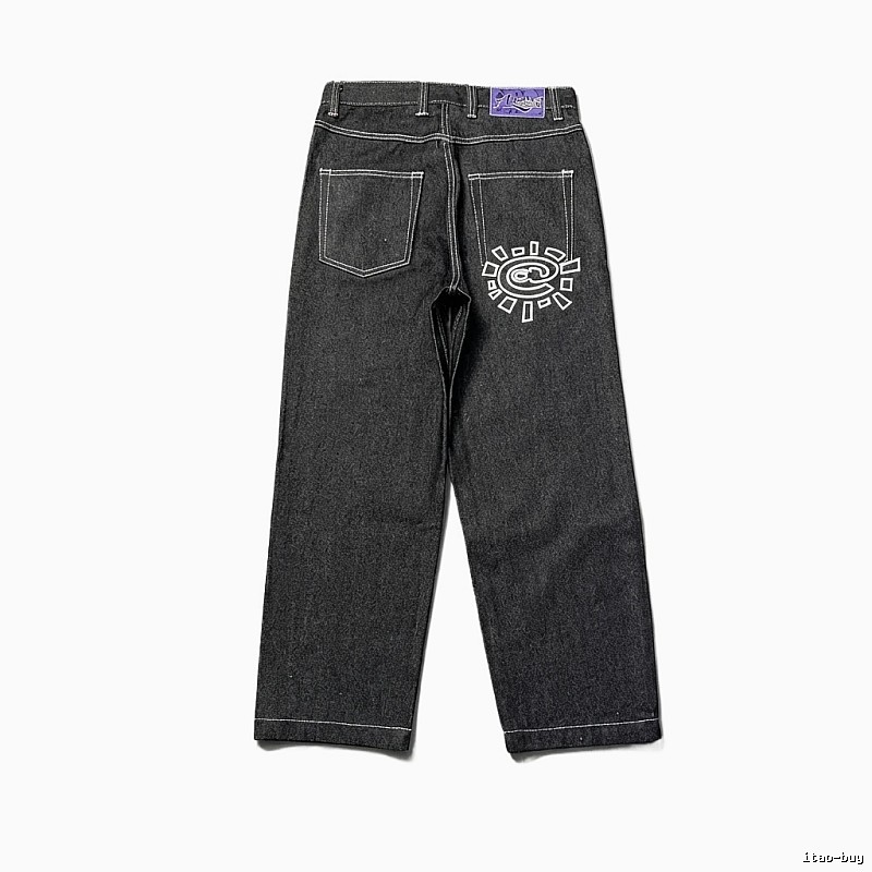 ADWYSD Sunflower Retro Style Black Pants