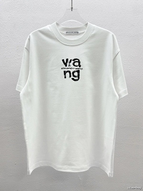 Alexander Wang Letter Print Streetwear White T-Shirt