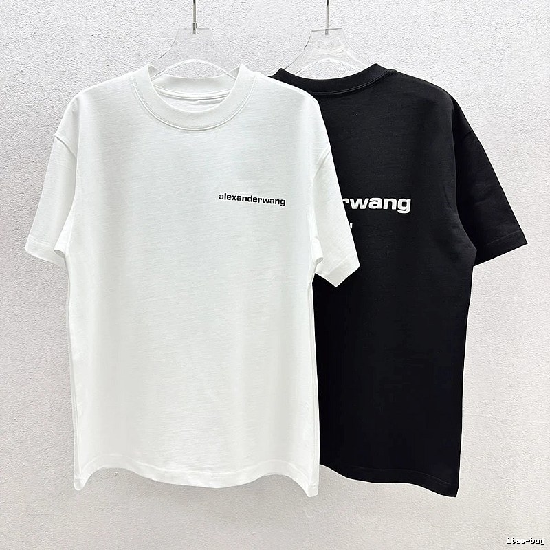 Alexander Wang Minimalist Lettering Black & White Short-sleeve T-shirt