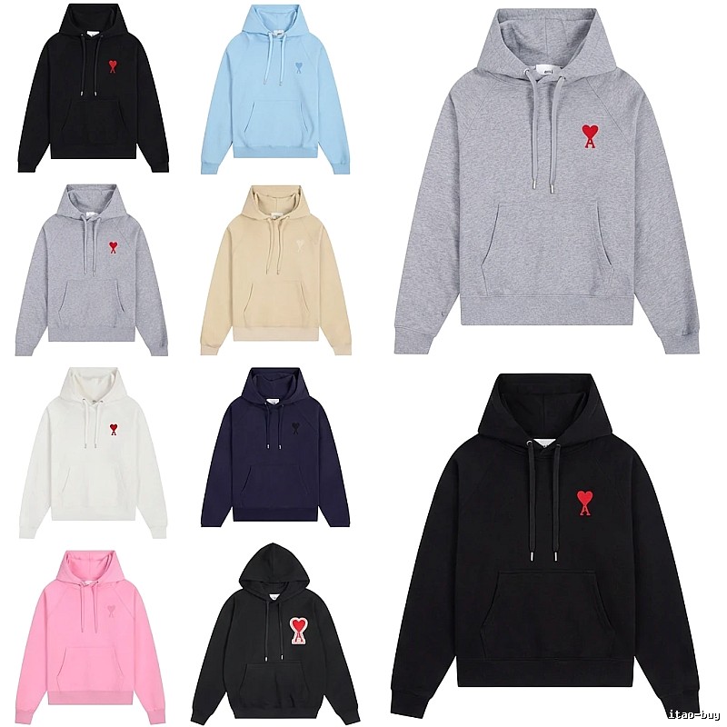AMI Embroidered Heart Casual Hoodie