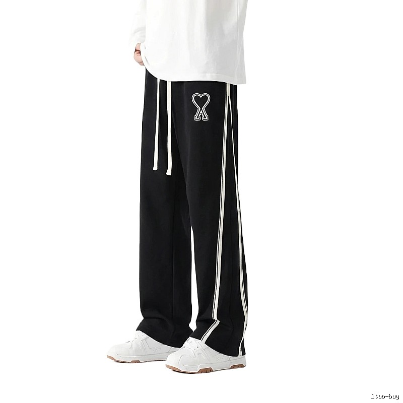 AMI fleece-lined warm black sweatpants