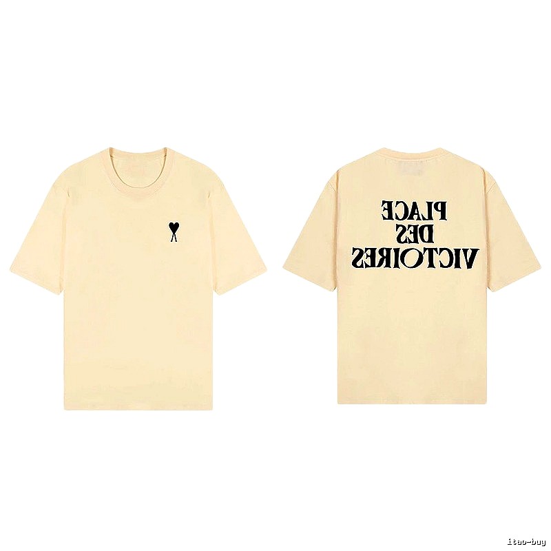 AMI Love Print Short-sleeve Shirt