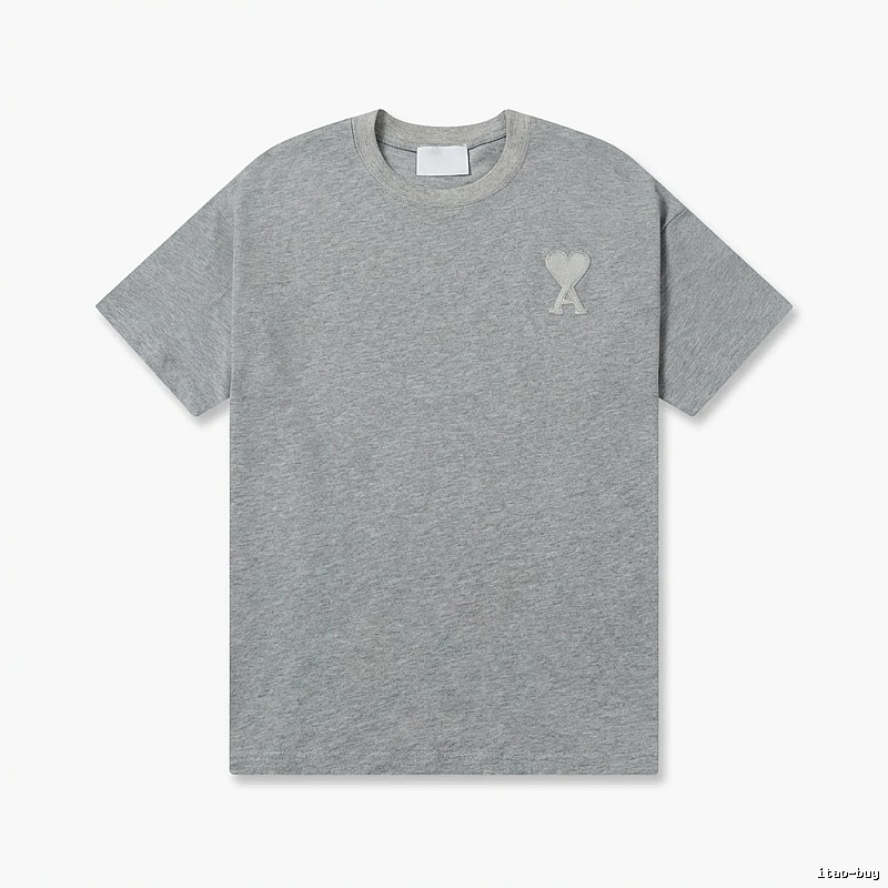 AMI Love Simple Style Gray T-shirt