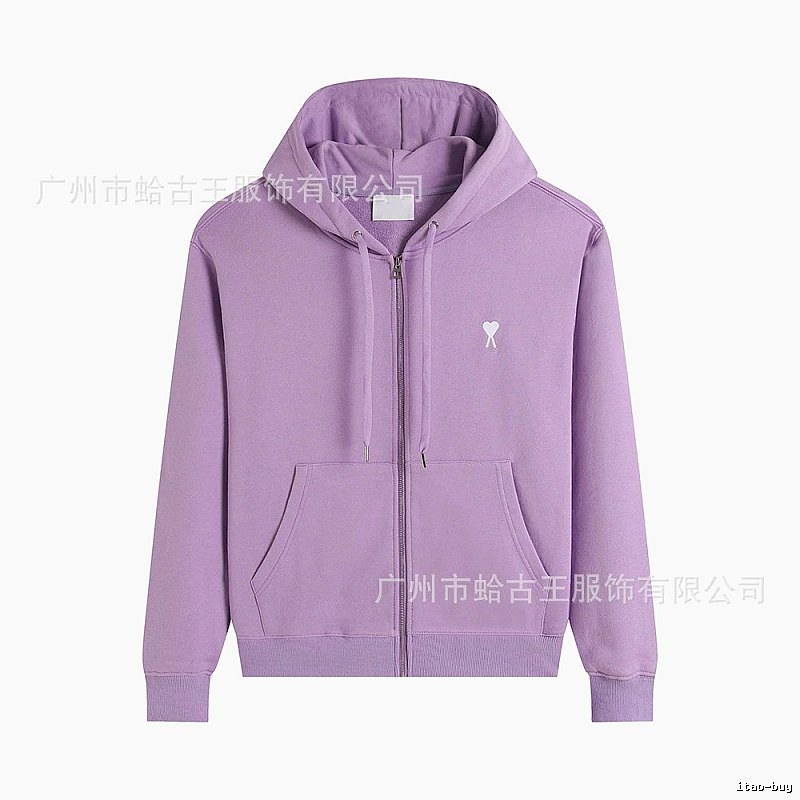 AMI Love Simple Style Purple Hoodie