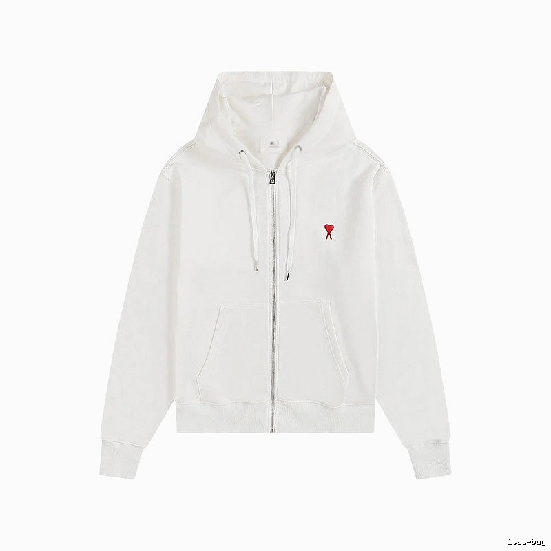AMI Love Simple Style White Sweatshirt