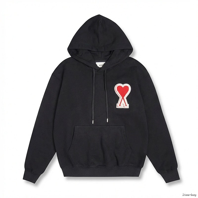 AMI Love Trend Brand Black Sweatshirt