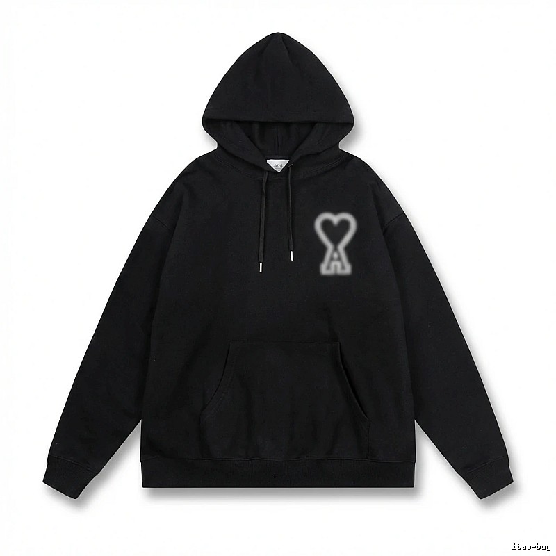 AMI Love Trendy Black Hoodie