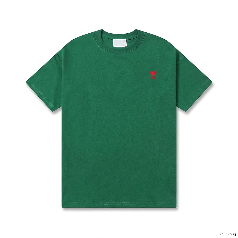 AMI minimalist style green T-shirt