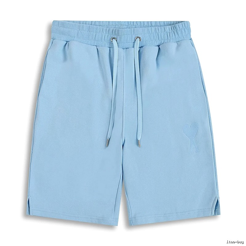 AMI minimalist style light blue shorts