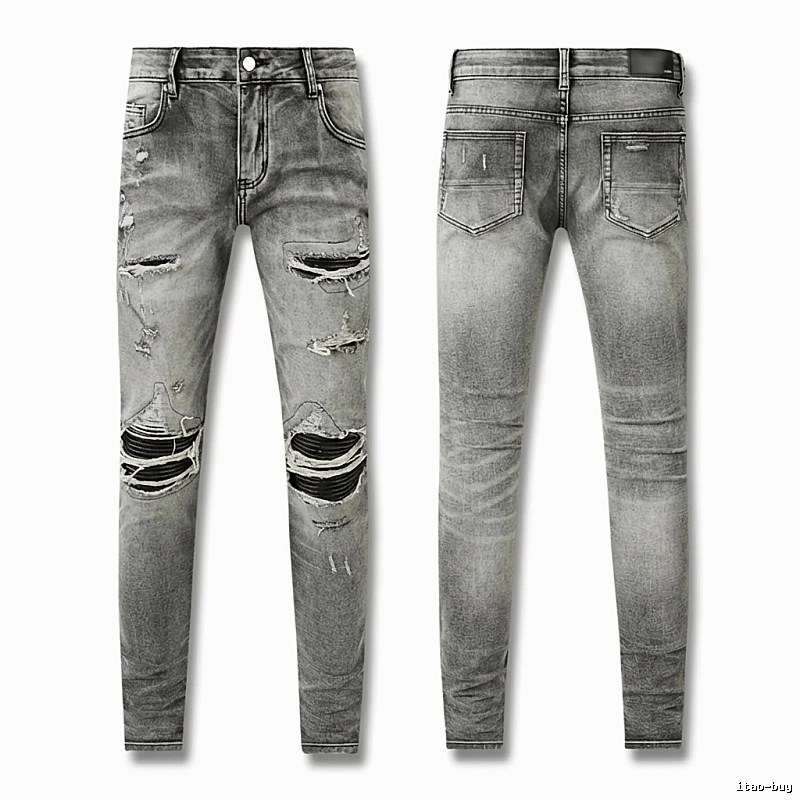 AMI Ripped Trendy Brand Jeans