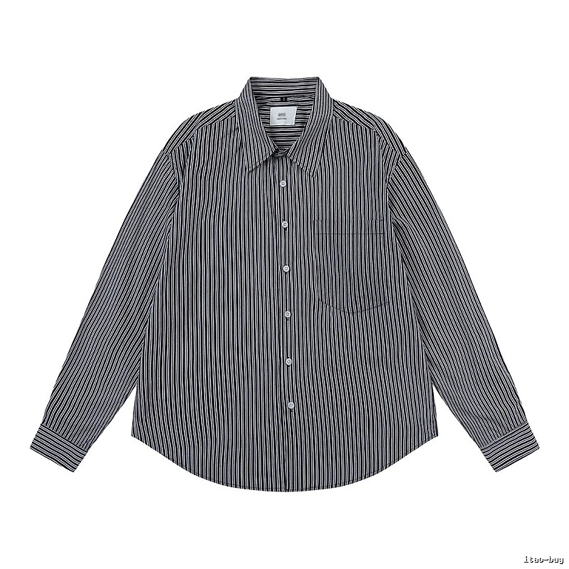 AMI Stripe Minimalist Style Shirt