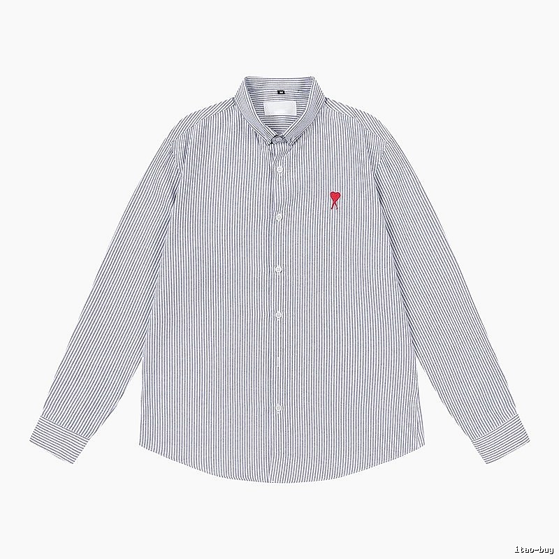 Ami striped minimalist style shirt