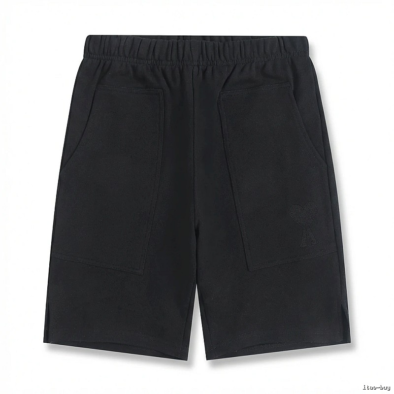 AMI Workwear Style Black Shorts