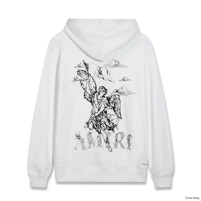 AMIRI Angel Print White Sweatshirt