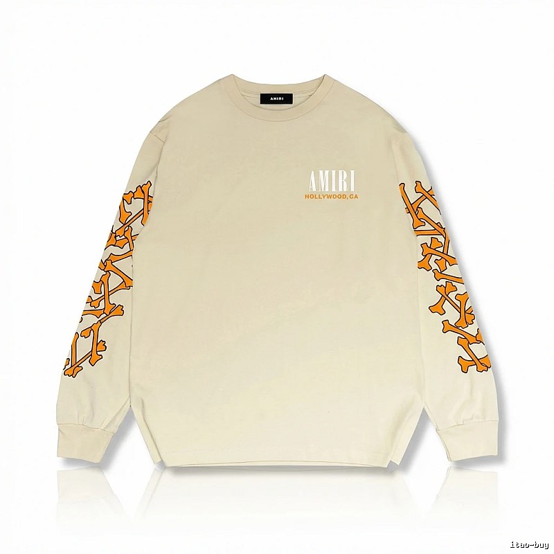 AMIRI Bone Pattern Trendy Cool Beige Sweatshirt