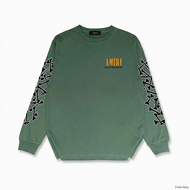 AMIRI Dark Style Olive Green Sweatshirt