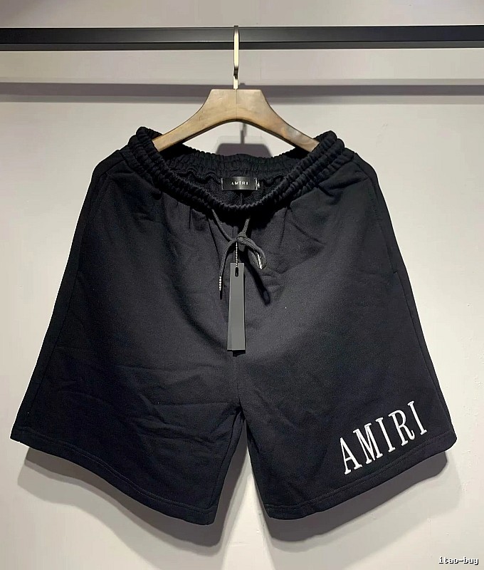 AMIRI Embroidered High Street Style Black Shorts