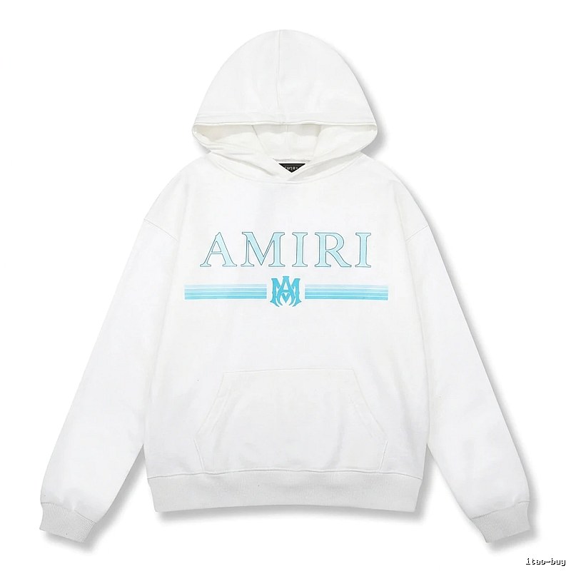 AMIRI letter - printed white hoodie
