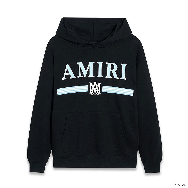 AMIRI letter-printing style black sweatshirt