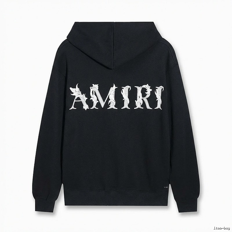 AMIRI letter-style black hoodie