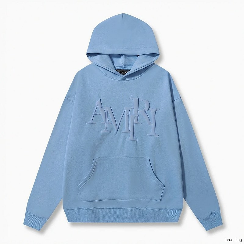 AMIRI Letter Style Light Blue Sweatshirt