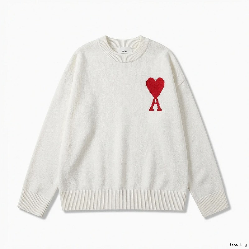 AMIRI Love Casual Style White Sweater