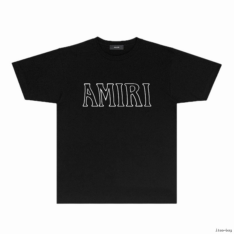 AMIRI minimalist style black T-shirt