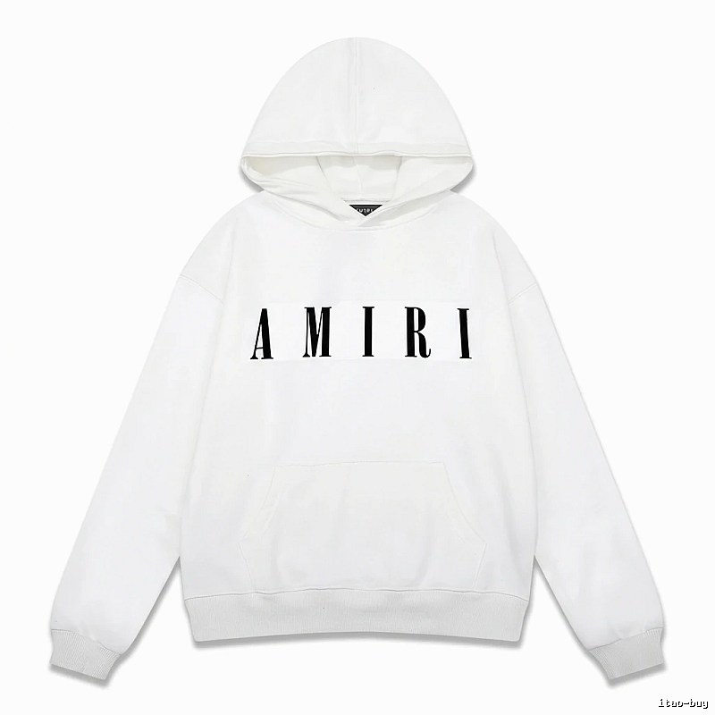 AMIRI minimalist style white hoodie