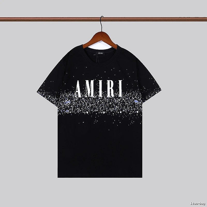 Amiri Monogram Graphic T-shirt White Blue Amiri for Layered Styling