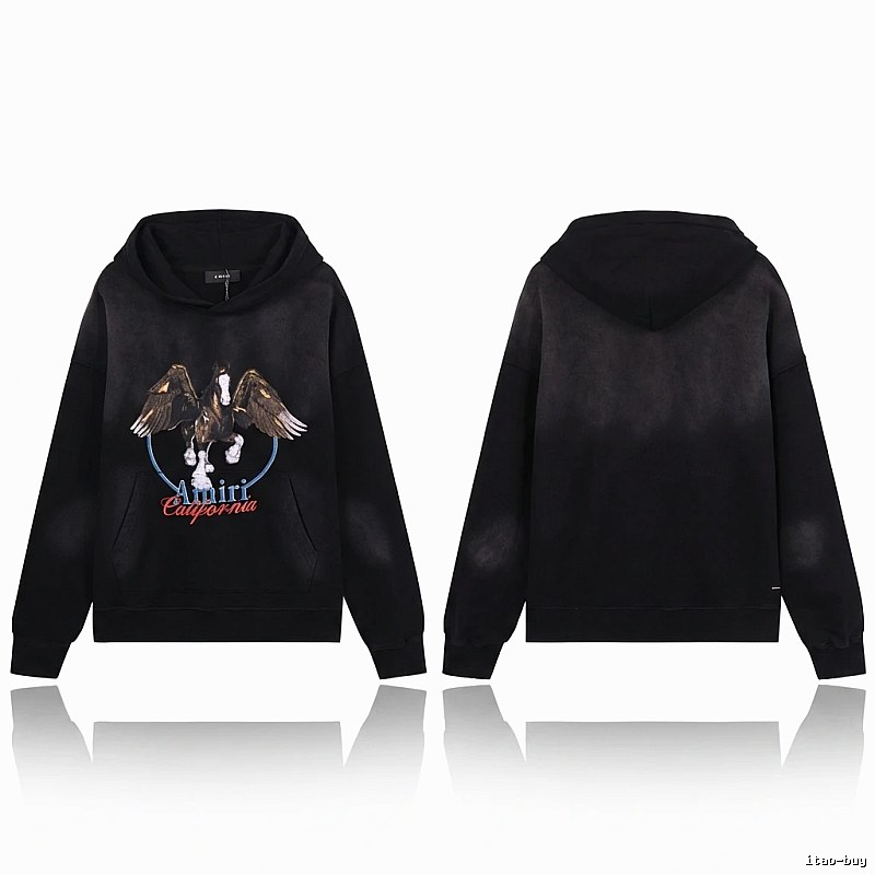 AMIRI Pegasus Retro Black Hoodie
