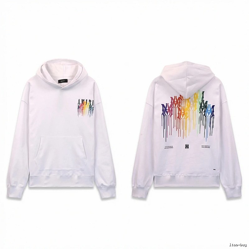 AMIRI Rainbow Wind White Hoodie