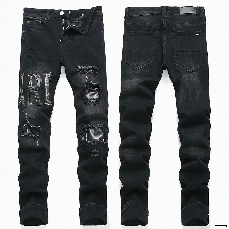 AMIRI Ripped Trendy Cool Black Pants