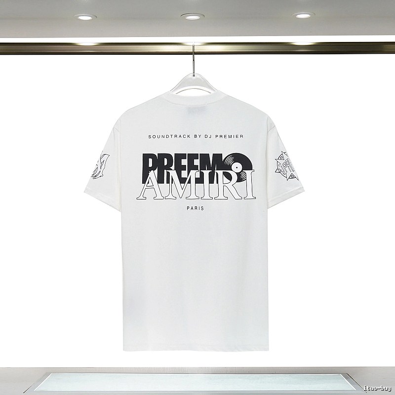 Amiri Sport Graphic T-shirt White Blue Amiri for Warm Weather