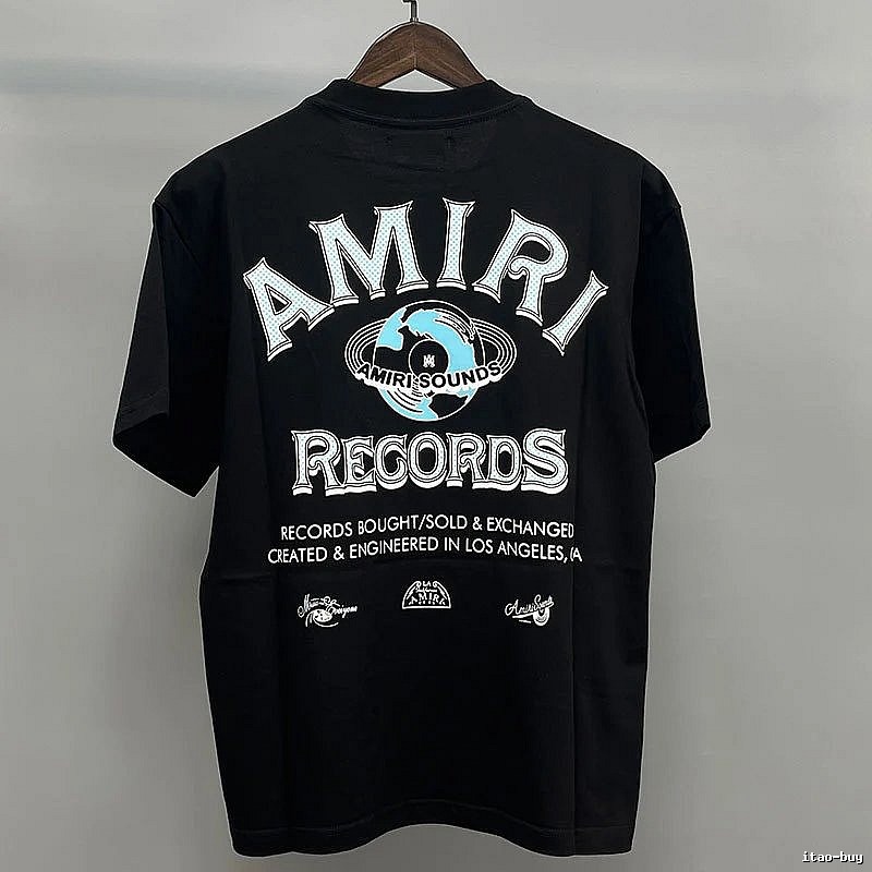 Amiri White Black Records Graphic T-Shirt Layered Outfit