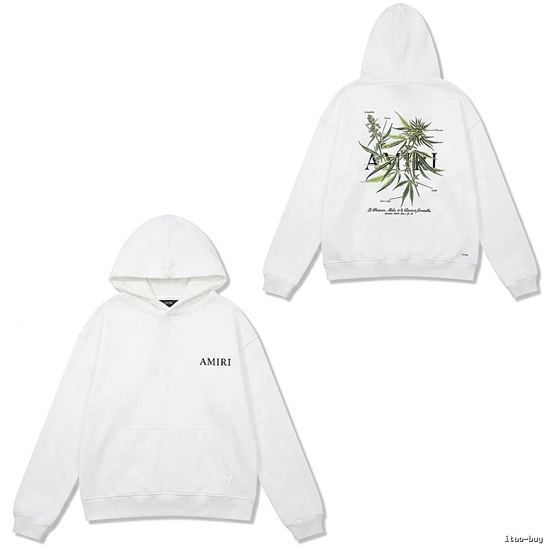 AMIRI White Hoodie with Floral Print Style