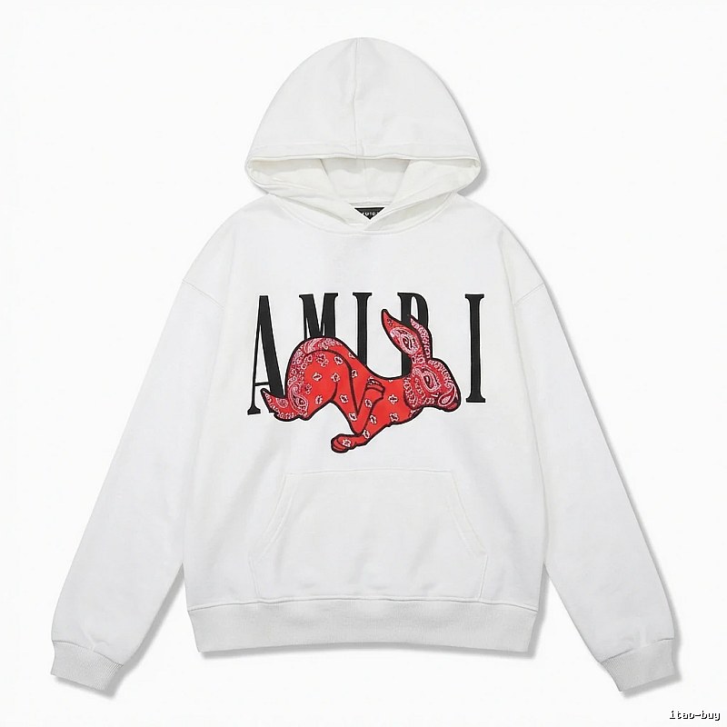 AMIRI White Sweatshirt with Rabbit Print