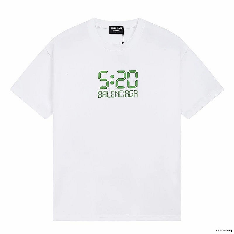 Balenciaga 5:20 Printed Trendy White T-Shirt