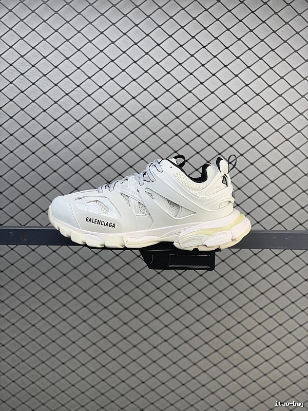 Balenciaga Chunky Runners in White, Finished with Clean Lace Cage