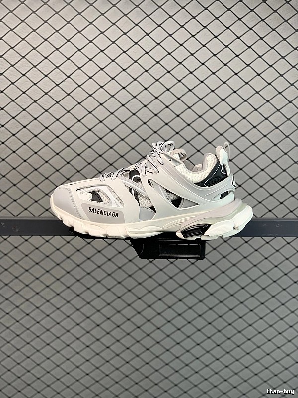Balenciaga Chunky Runners with Layered Mesh Upper in White and Black