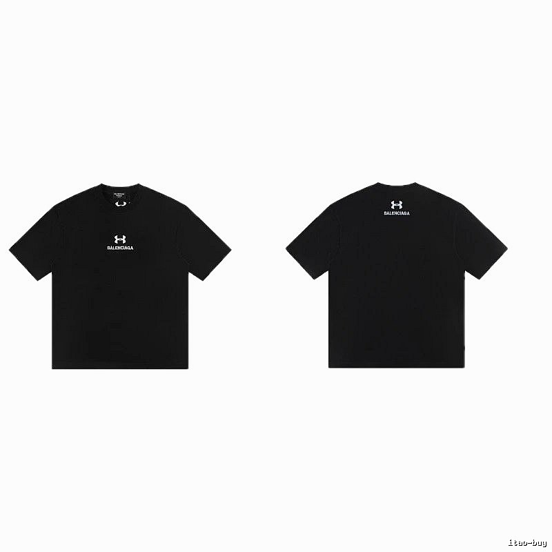 Balenciaga Co-branded Street Style Black T-shirt
