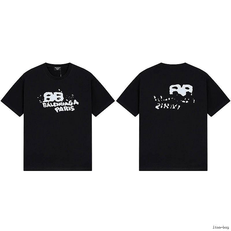 Balenciaga graffiti-style black T-shirt