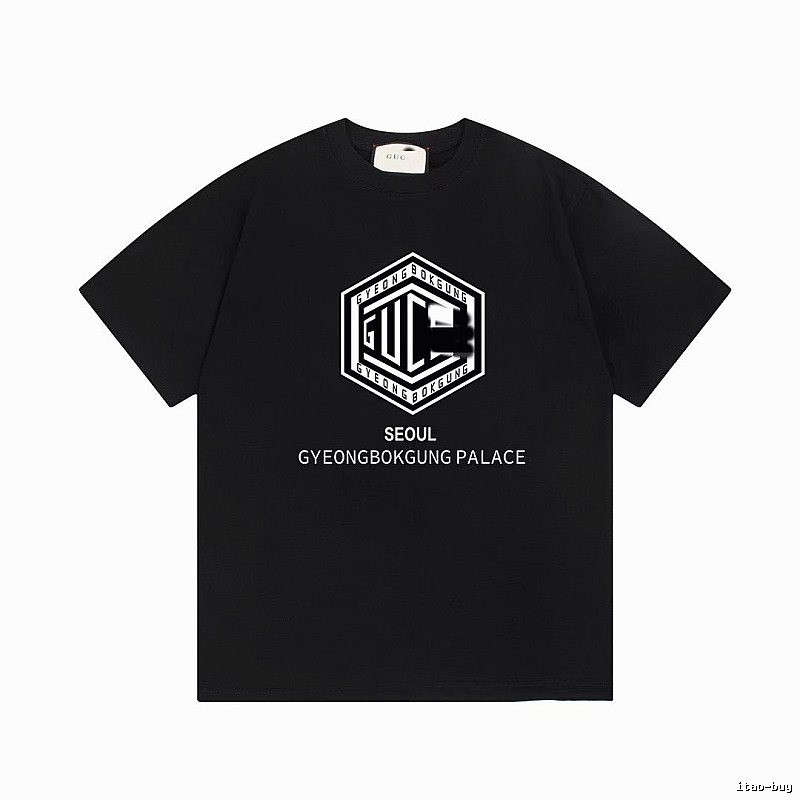 Balenciaga Graphic Printed Cool & Trendy Black Short-sleeve T-shirt