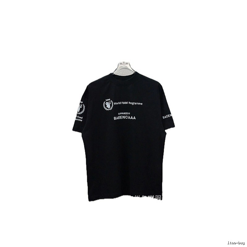Balenciaga letter-style black T-shirt