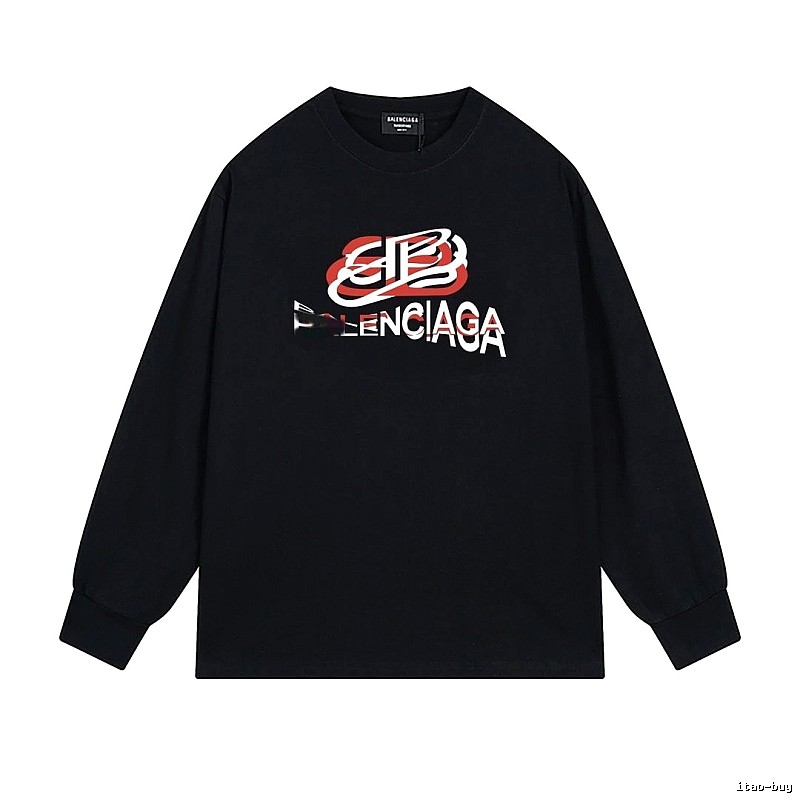 Balenciaga letter-style black T-shirt