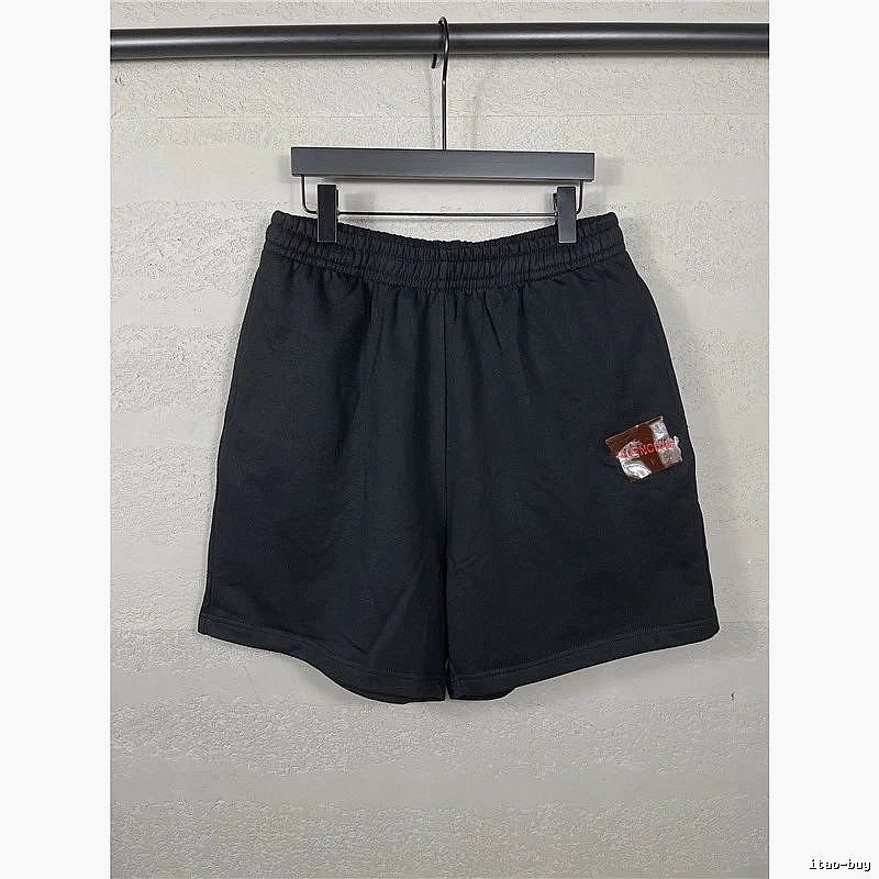 Balenciaga minimalist black shorts