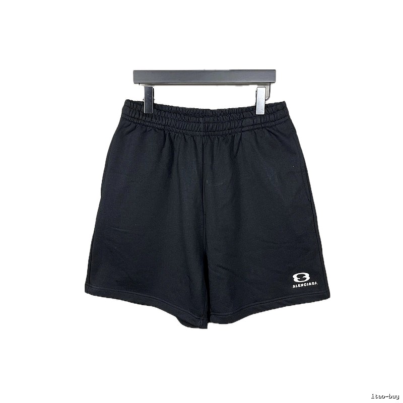 Balenciaga minimalist style black shorts