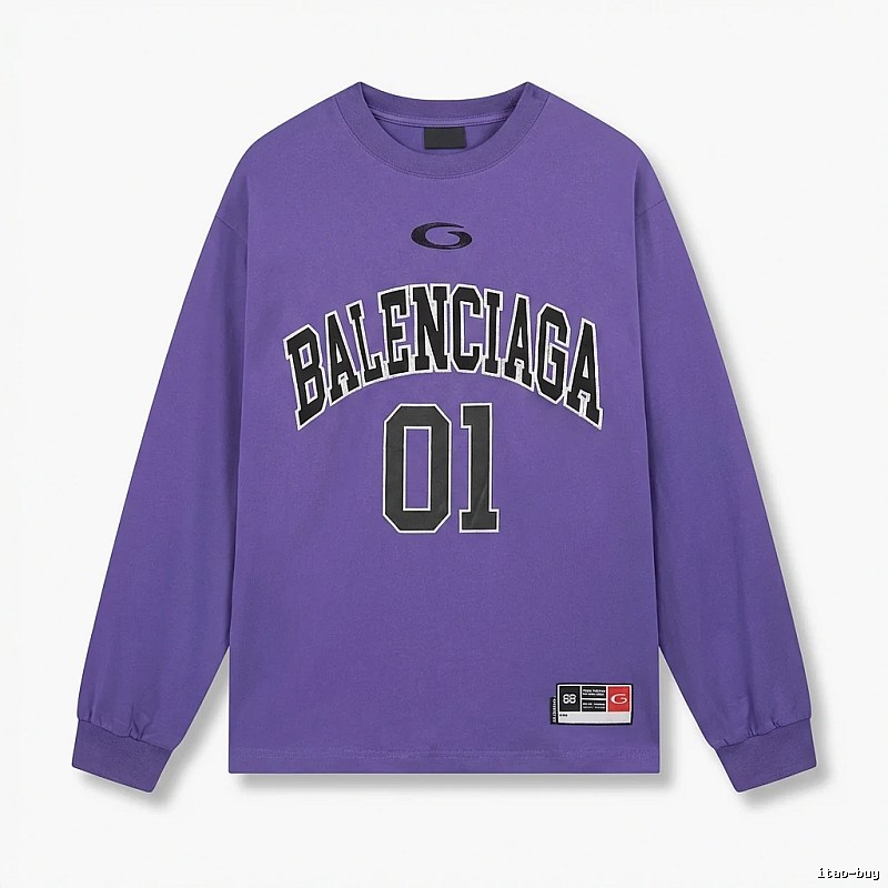 Balenciaga preppy style purple sweatshirt